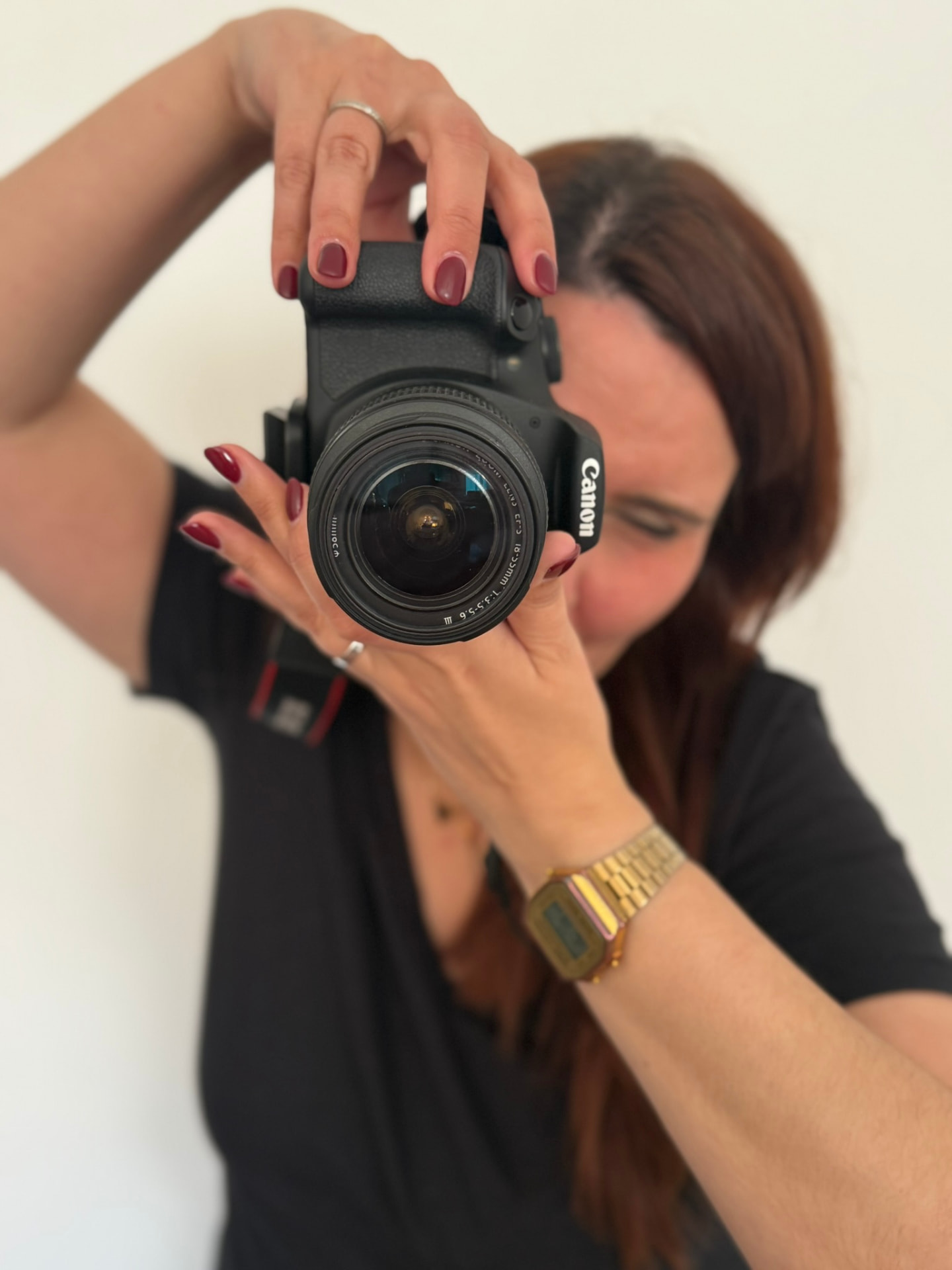 Marta Ponte a fotografar em trabalho